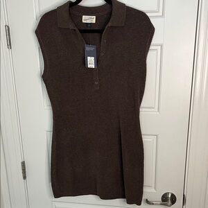 Universal Thread Dark Brown Sleeveless Sweater Dress